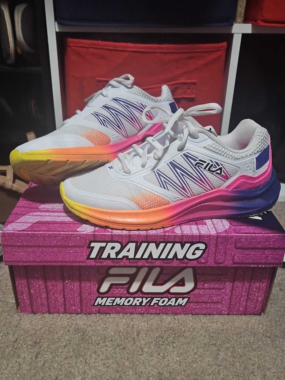 Fila Women's White Multicolor Gradient Training Sneakers